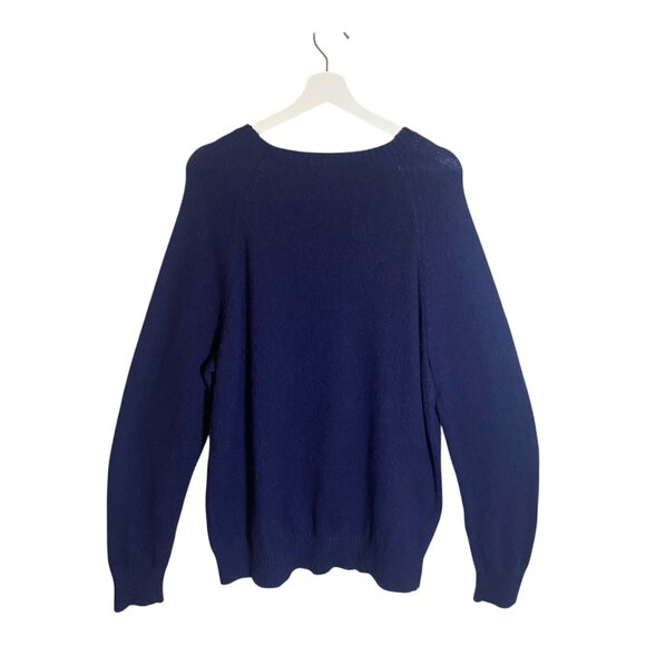 J Crew Lambswool Sweater Men's Size XL Blue Crewneck Minimalist - Picture 3 of 6